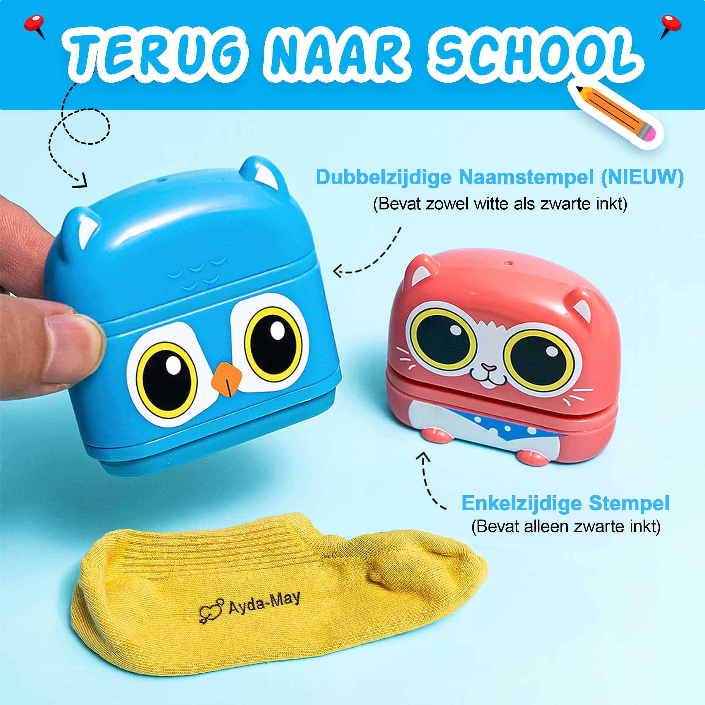 KiddoStempel™ - Aangepaste Naamstempel